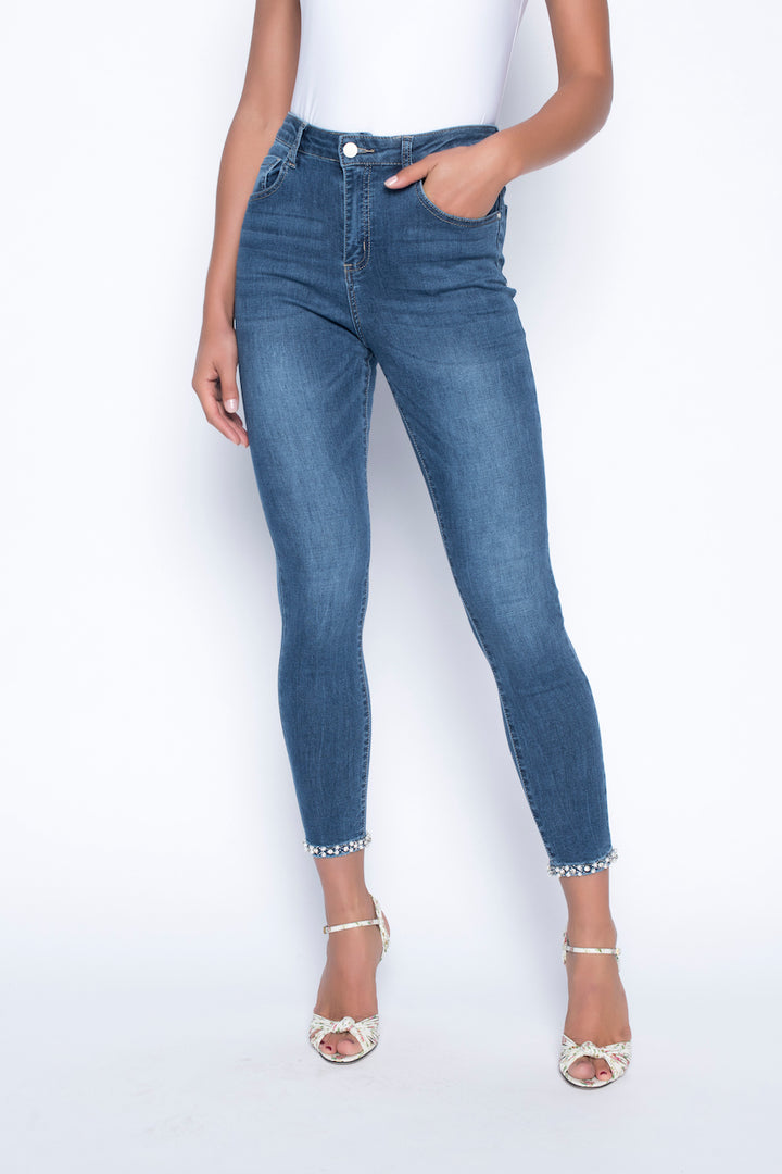 Frank Lyman's Pearl and Buckle Ankle Jeans