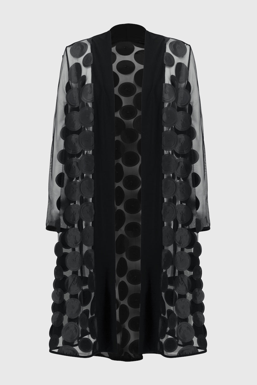 Le cardigan en filet à pois 3D Joseph Ribkoff | 251209-C