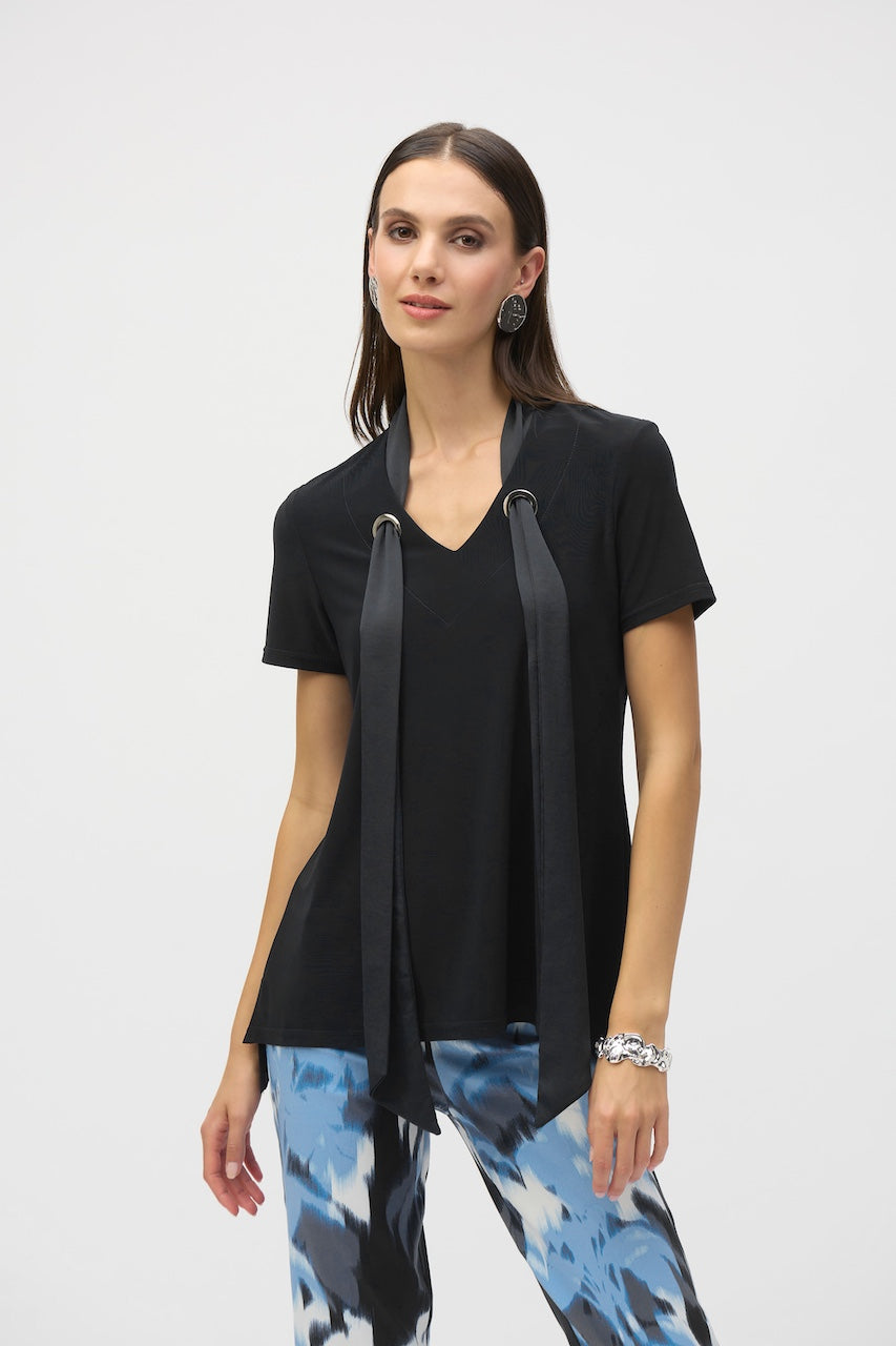 Haut droit foulard en satin Joseph Ribkoff | 252100