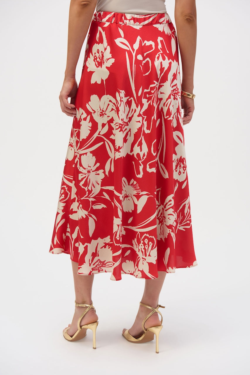 La jupe satin floral Joseph Ribkoff | 252176-C