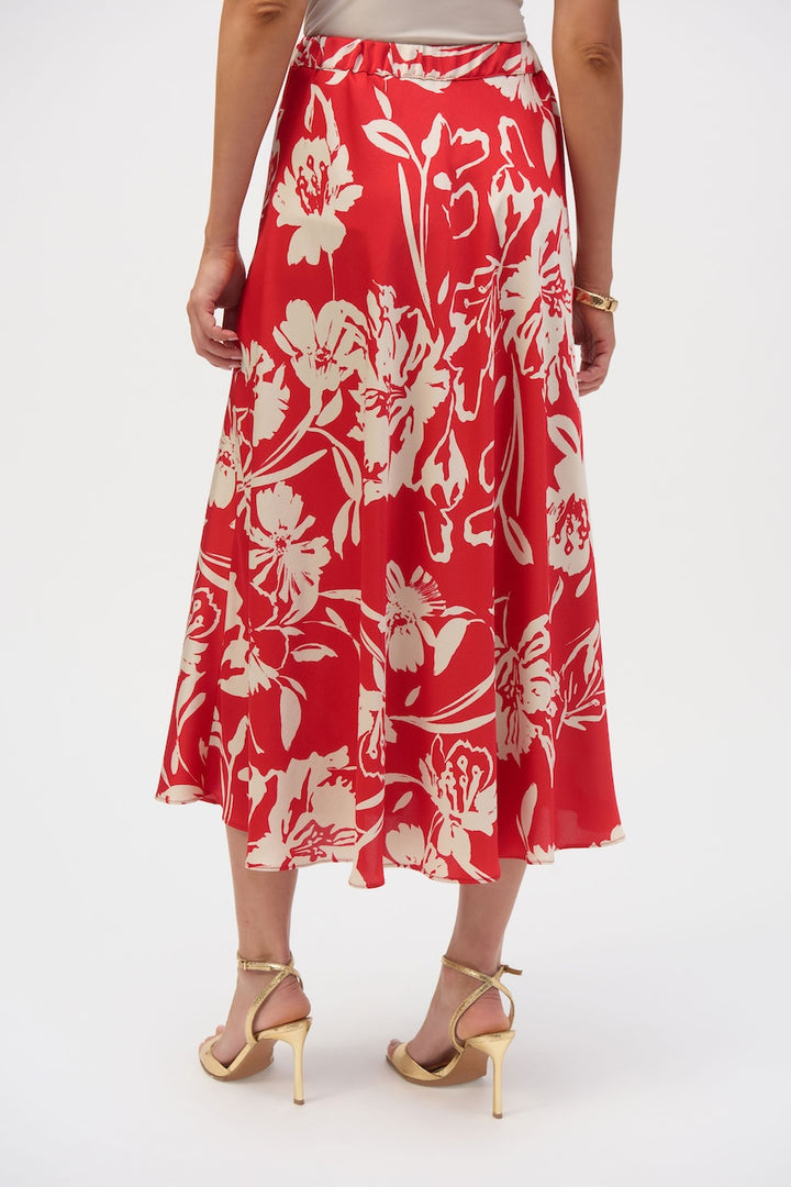La jupe satin floral Joseph Ribkoff | 252176-C