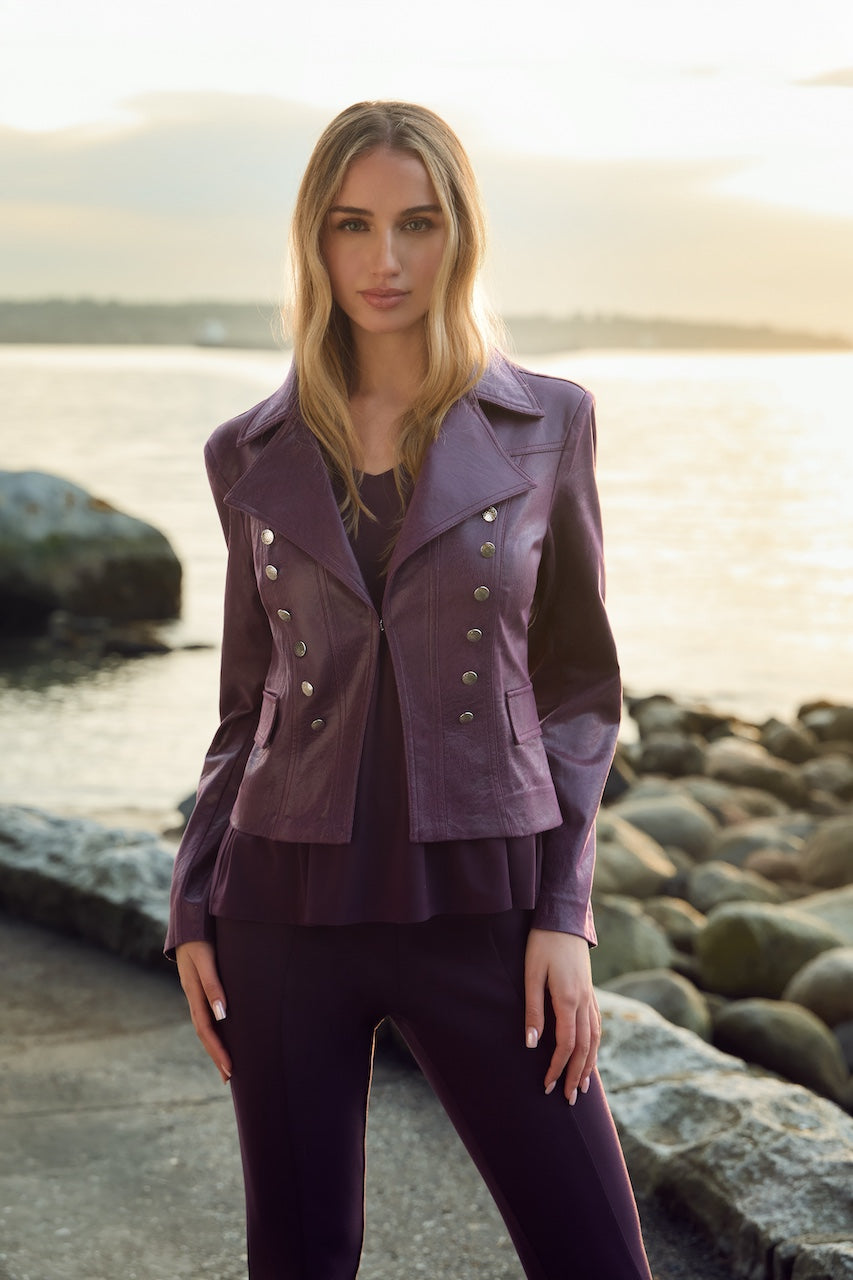 La veste en cuir avec bouton Frank Lyman | 253724