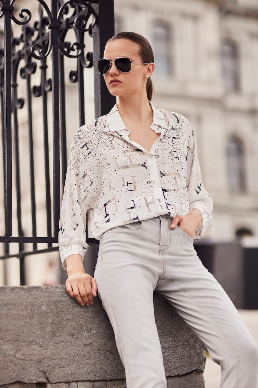 La chemise imprimé graphique Frank Lyman|254995