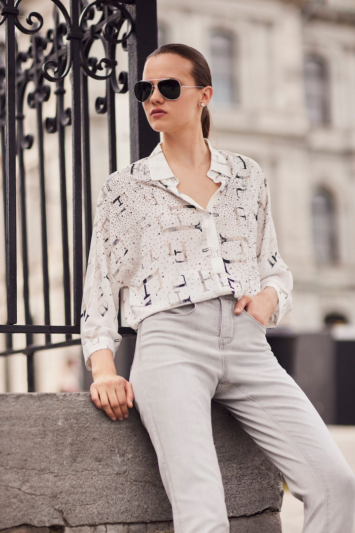 La chemise imprimé graphique Frank Lyman|254995