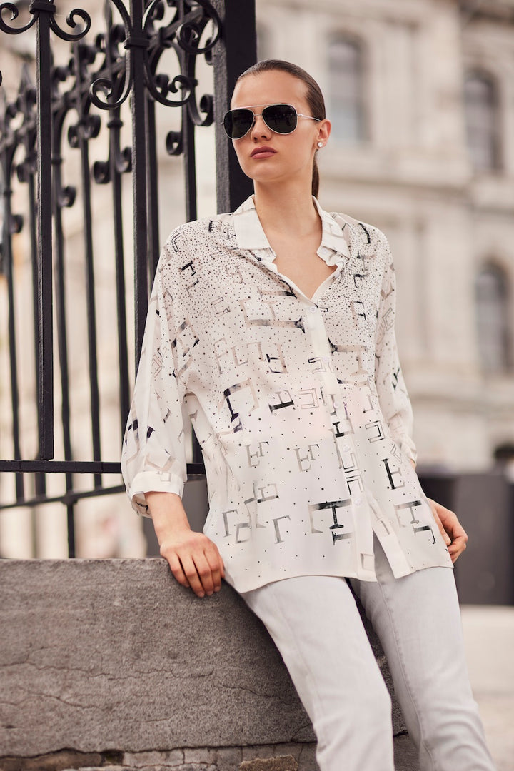 La chemise imprimé graphique Frank Lyman|254995