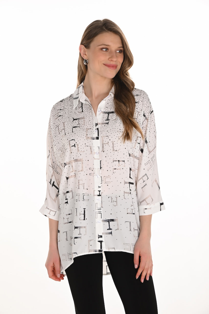 La chemise imprimé graphique Frank Lyman|254995
