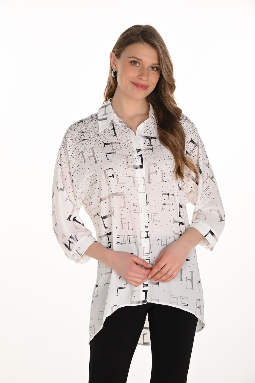 La chemise imprimé graphique Frank Lyman|254995