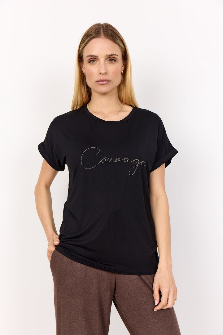 Le t-shirt imprimé ''courage'' Soya Concept | 27131