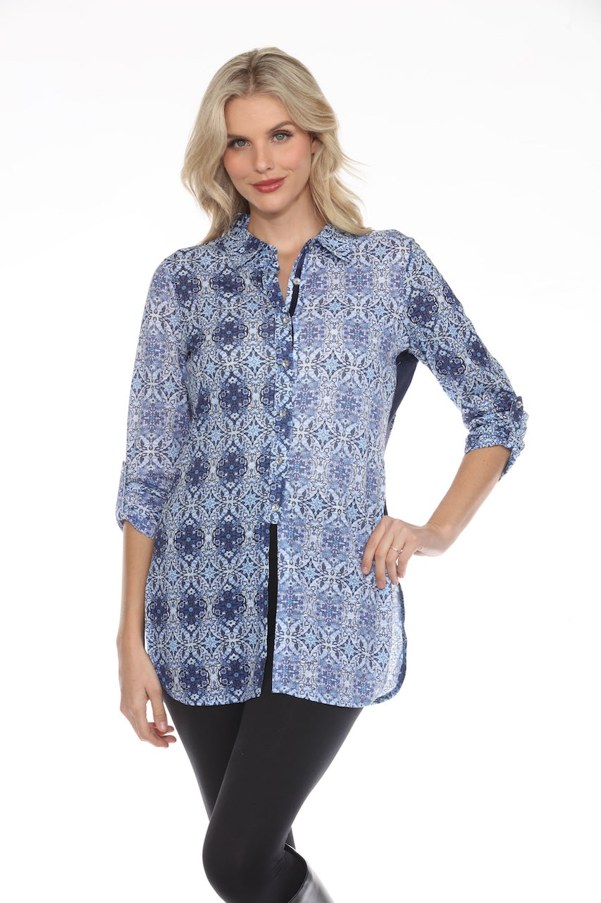 La blouse à motif faïence Tango Mango | 89037