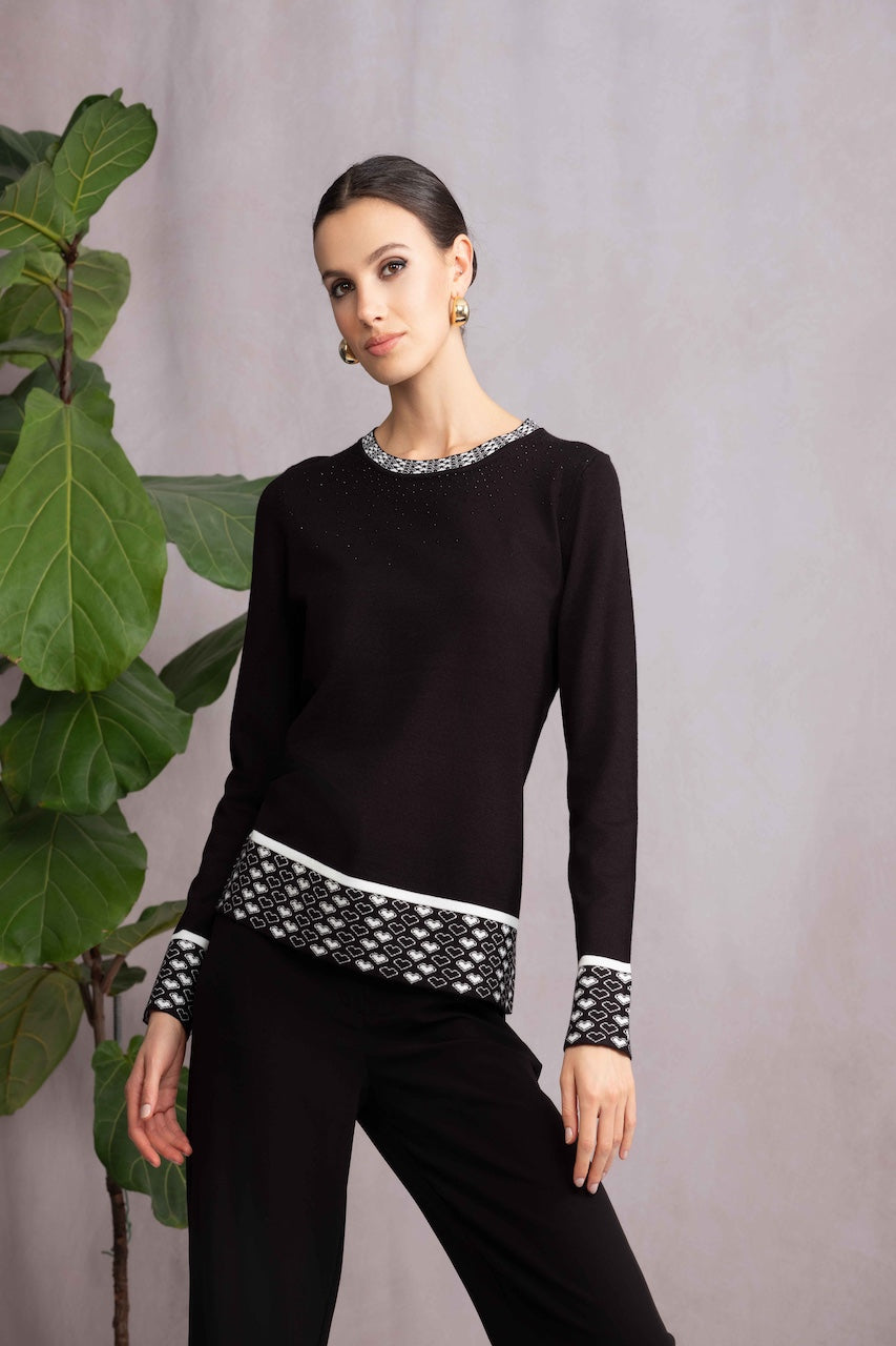 Le haut motif de coeur Alison Sheri | A46399