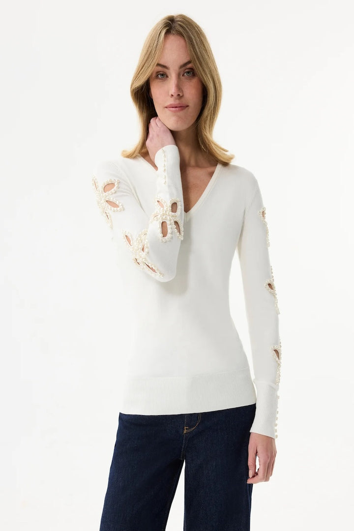 Le pull ornée de fleurs Leo Ugo | AW120