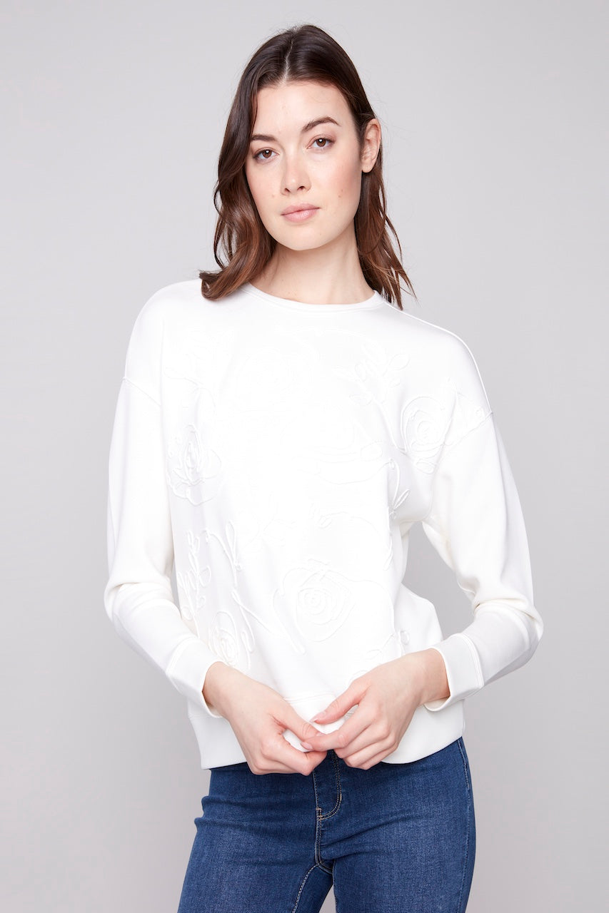 Le haut en maille scuba Charlie B. | C1406E-330C