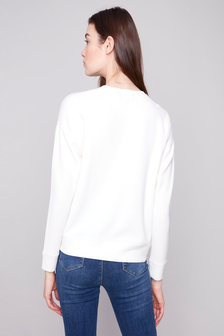 Le haut en maille scuba Charlie B. | C1406E-330C