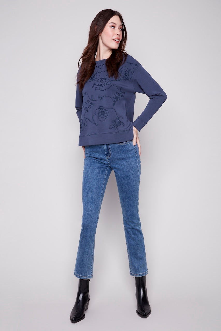 Le haut en maille scuba Charlie B. | C1406E-330C