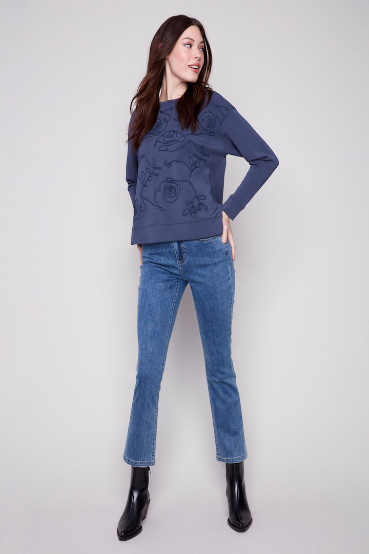 Le haut en maille scuba Charlie B. | C1406E-330C