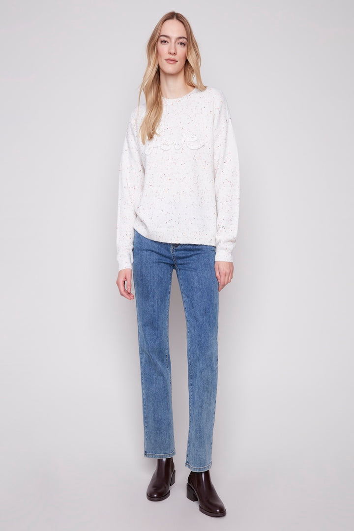 Le pull col rond tressé Charlie B. | C2526X-413C