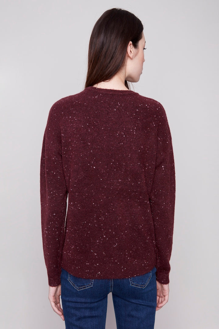 Le pull col rond tressé Charlie B. | C2526X-413C