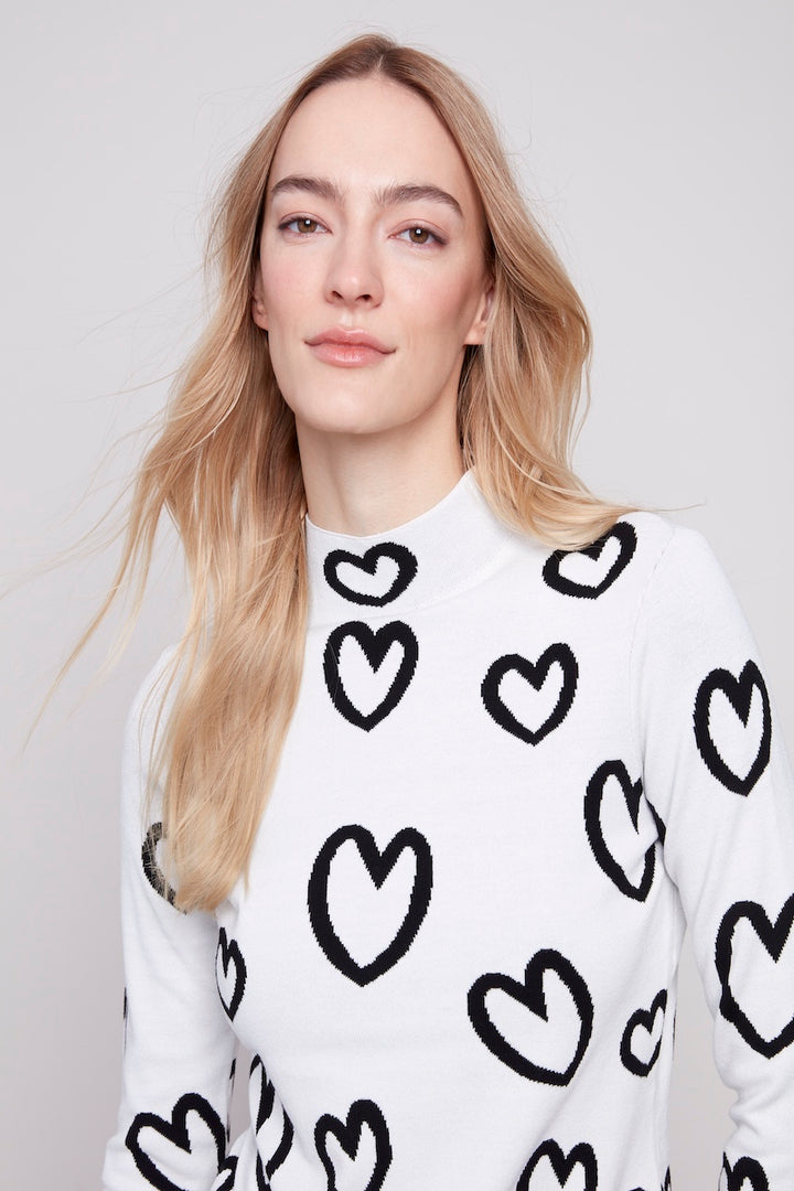 Le pull réversible à coeur Charlie B. | C2681PR-965B