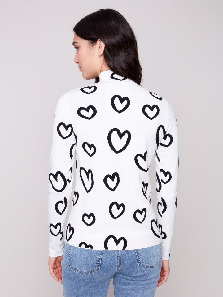 Le pull réversible à coeur Charlie B. | C2681PR-965B