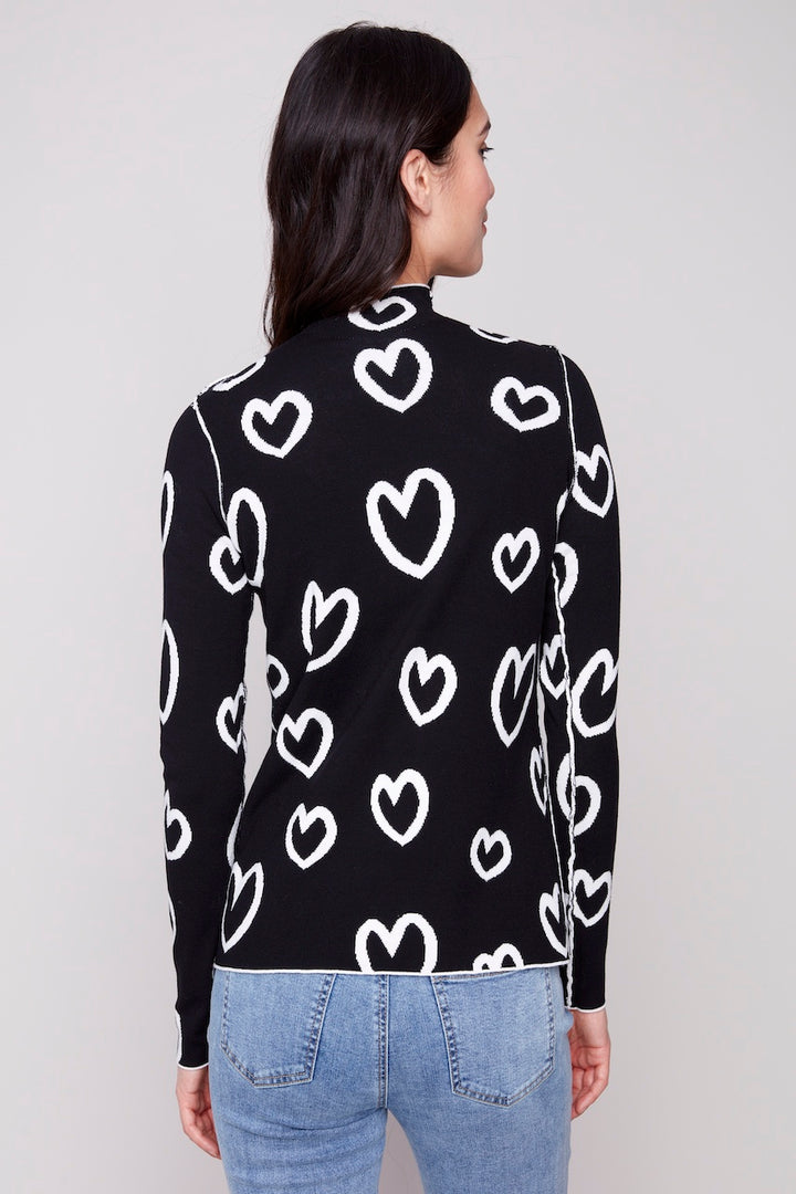 Le pull réversible à coeur Charlie B. | C2681PR-965B