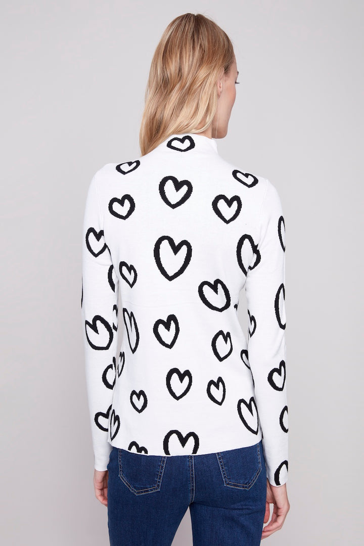 Le pull réversible à coeur Charlie B. | C2681PR-965B