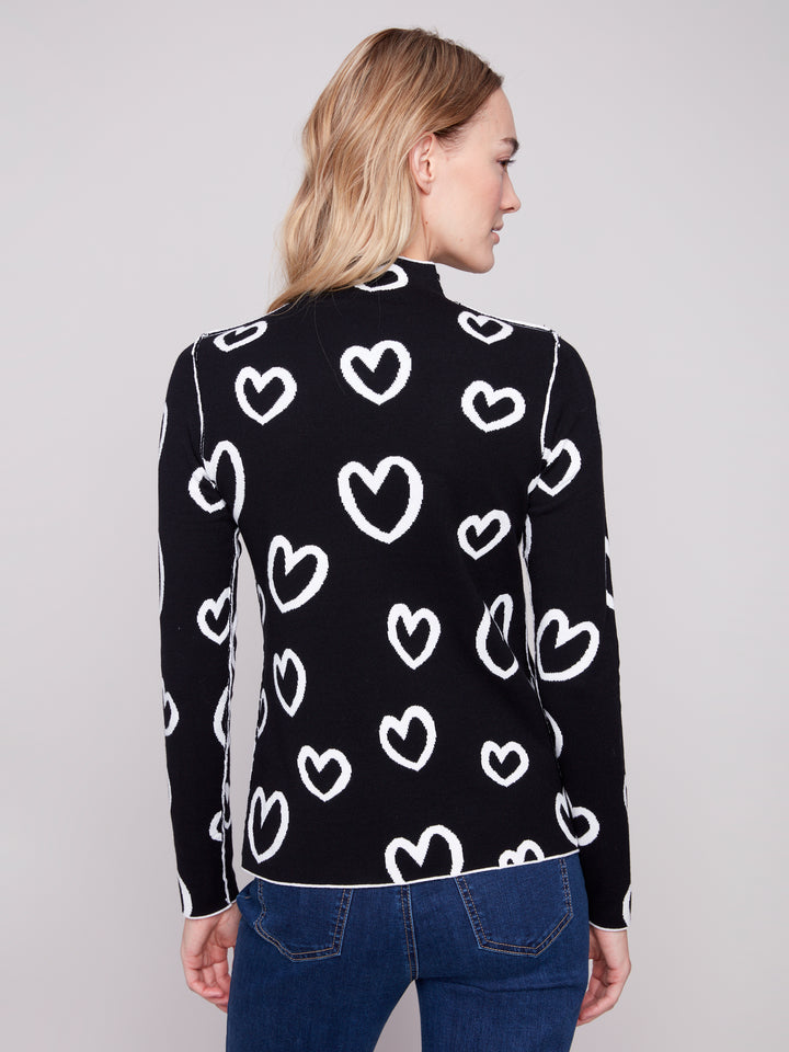 Le pull réversible à coeur Charlie B. | C2681PR-965B