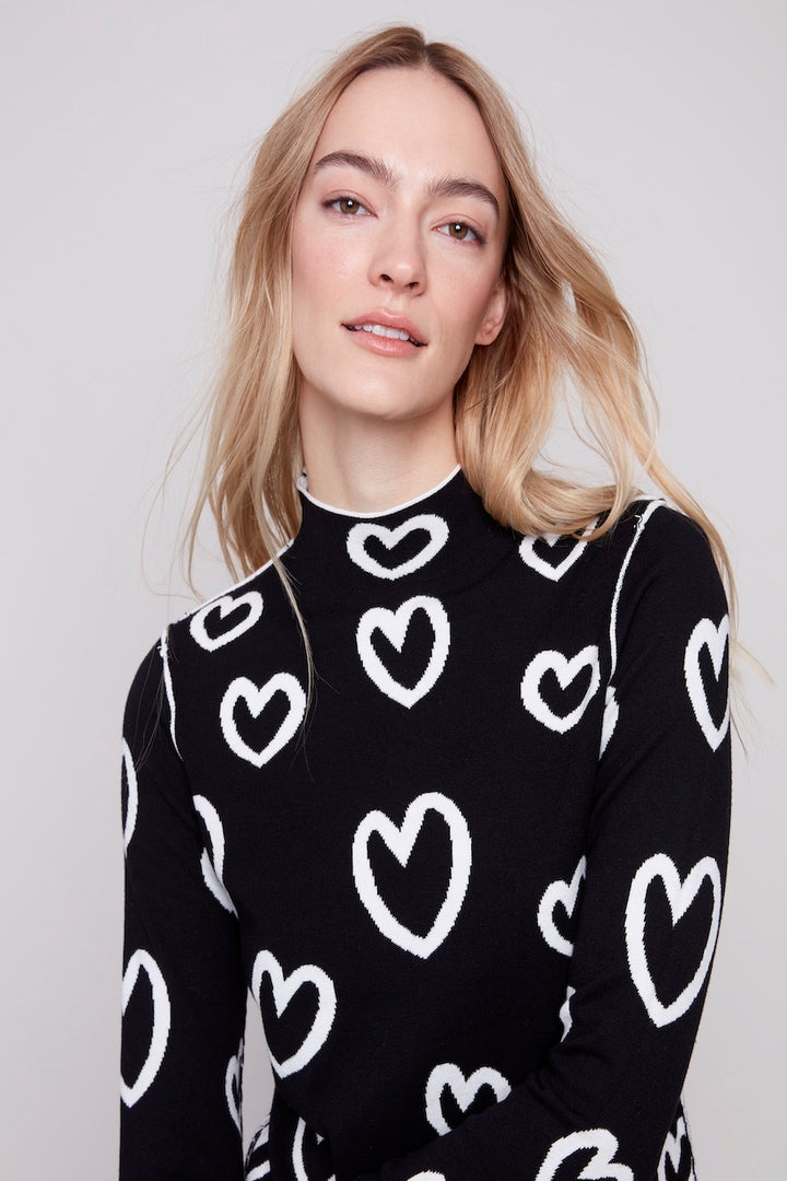 Le pull réversible à coeur Charlie B. | C2681PR-965B