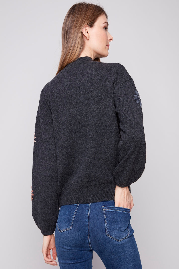 Le pull broderie florale Charlie B. | C2689E-433C