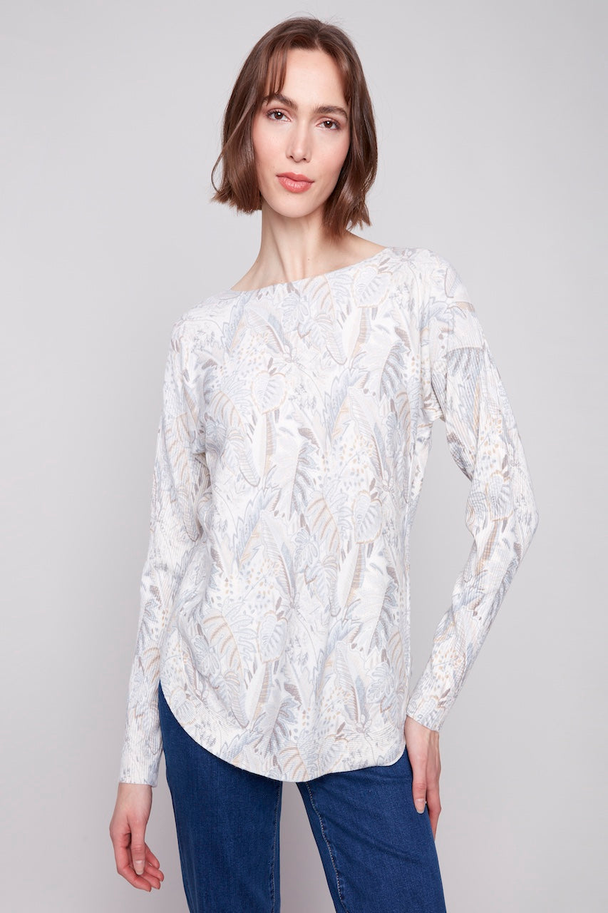 Le pull ourlet arrondi Charlie B. | C2818P-464A