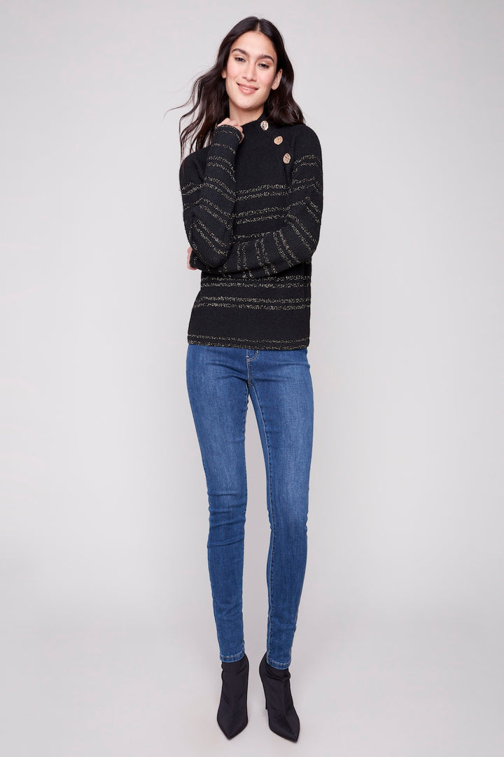 Le chandail rayé métallisé Charlie B. | C2923-985B