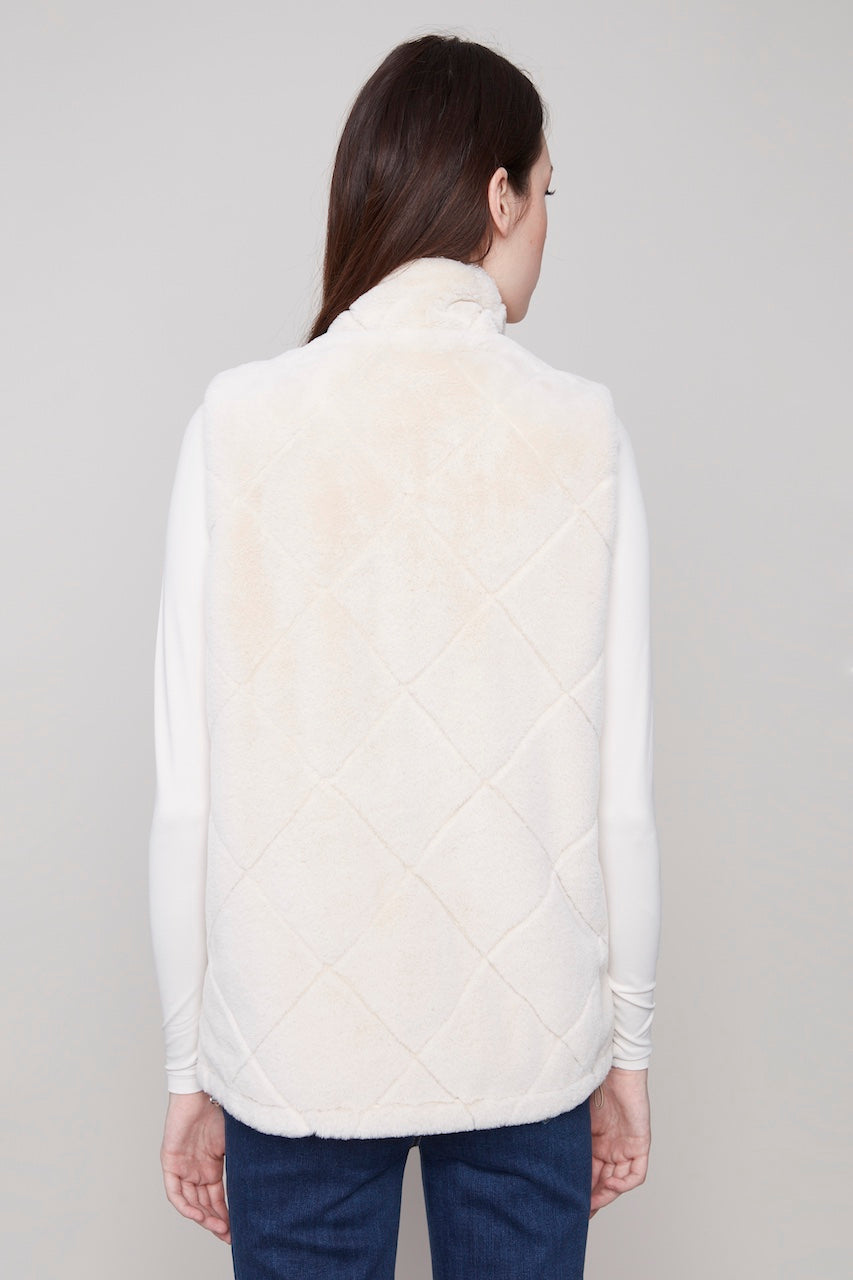 La veste réversible fausse fourrure Charlie B. | C6374-388B