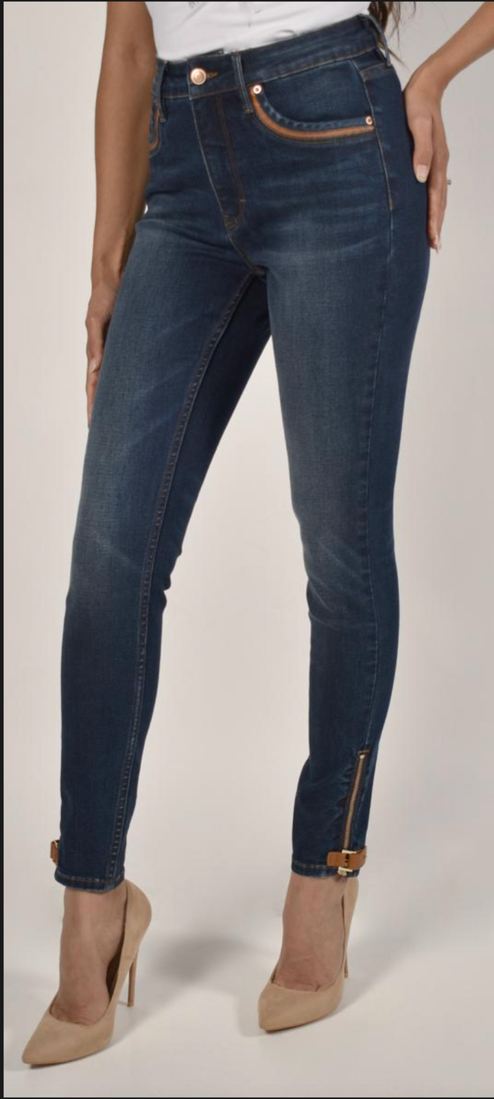 Frank Lyman Ankle Detail Jeans | 226182U