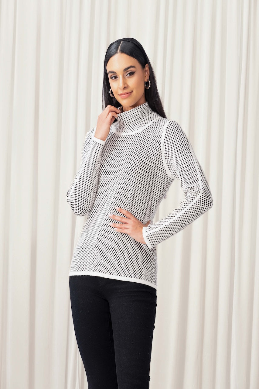 Le chandail col montant Elena Wang | EW35030