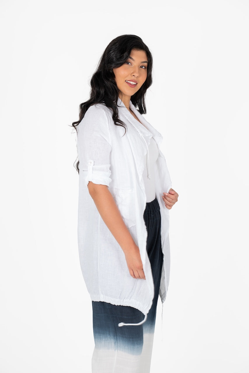 The linen cardigan - M Made in Italy | 17-9679W