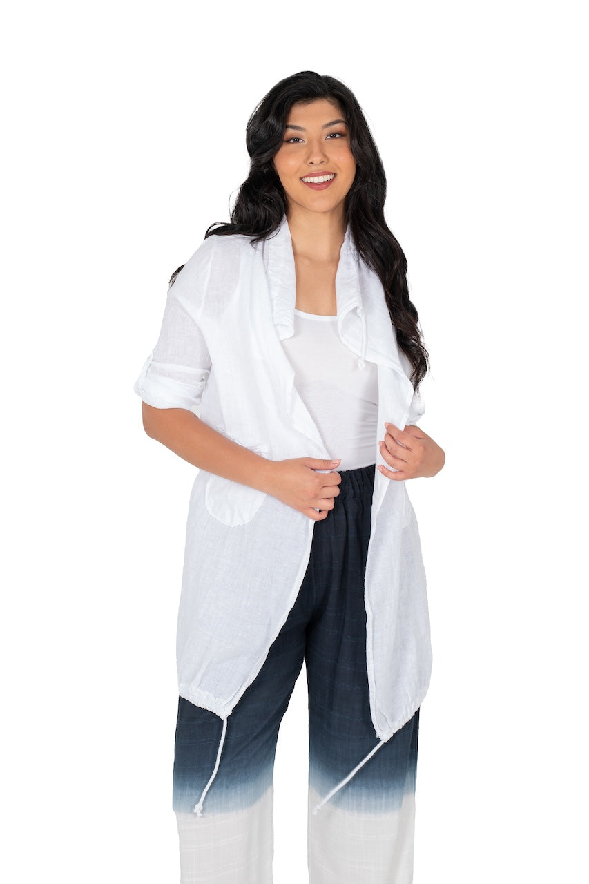 The linen cardigan - M Made in Italy | 17-9679W