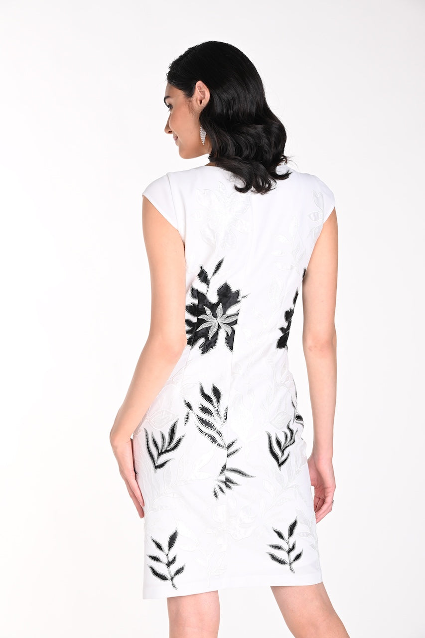 Frank Lyman Floral Embroidered Dress | C-242110