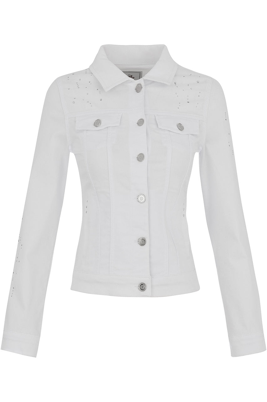 The Dolcezza white denim jacket | 25190