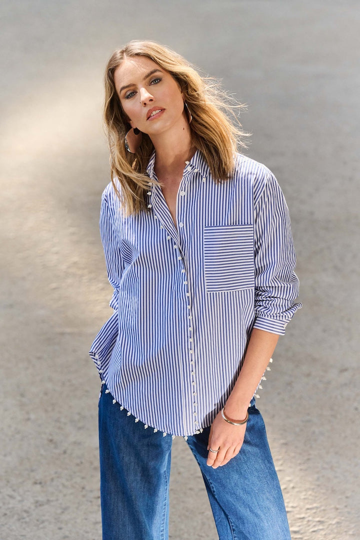 The Joseph Ribkoff Striped Blouse | 251942