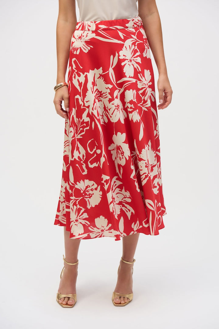 La jupe satin floral Joseph Ribkoff | 252176-C