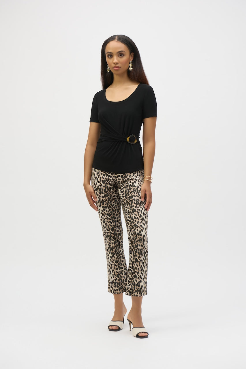 Jean extensible à imprimé léopard Joseph Ribkoff | 252907