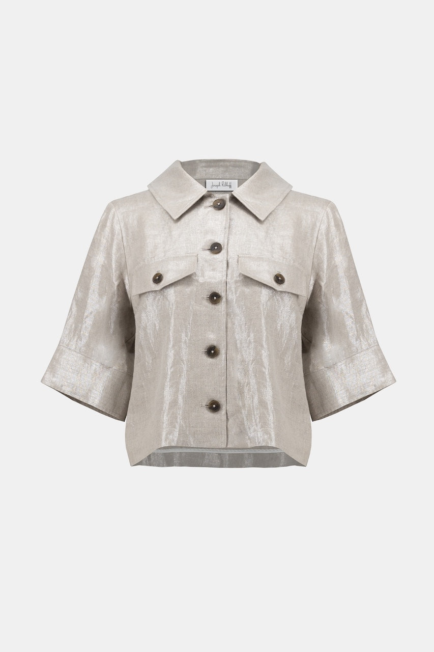 Joseph Ribkoff Metallic Linen Jacket | 252921