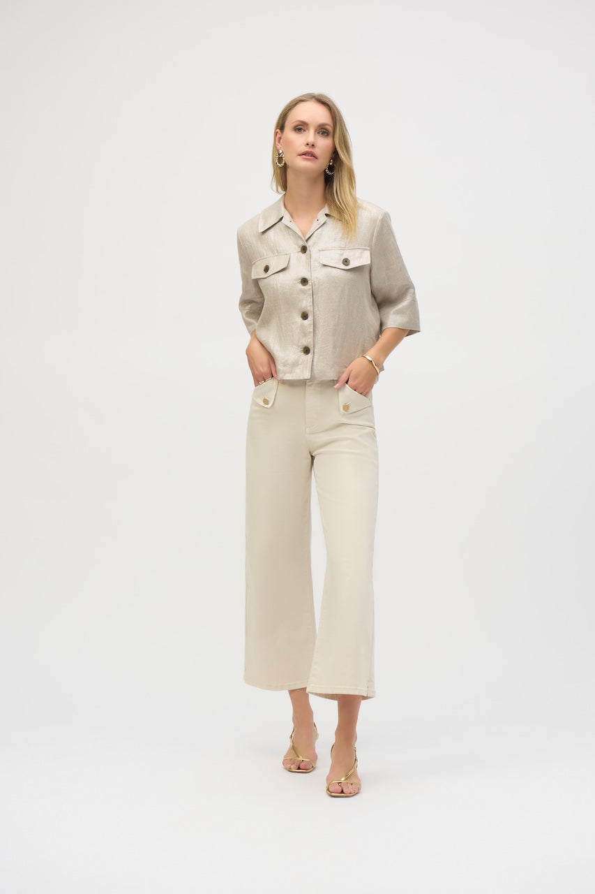 Joseph Ribkoff Metallic Linen Jacket | 252921