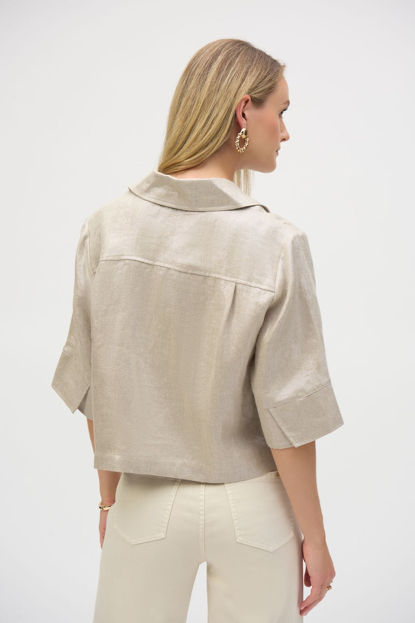 Joseph Ribkoff Metallic Linen Jacket | 252921