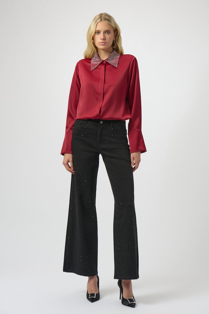 Le jean jambe large avec strass Joseph Ribkoff | 254962