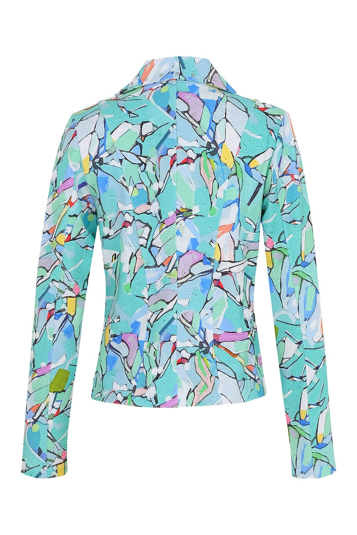 Dolcezza Printed Notched Collar Jacket | 25620