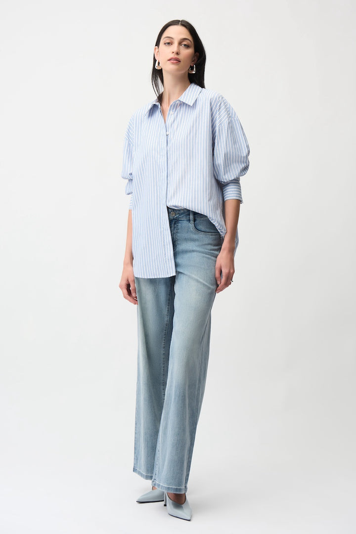 La blouse boxy en Tencel à rayures Joseph Ribkoff | Hots | 261931