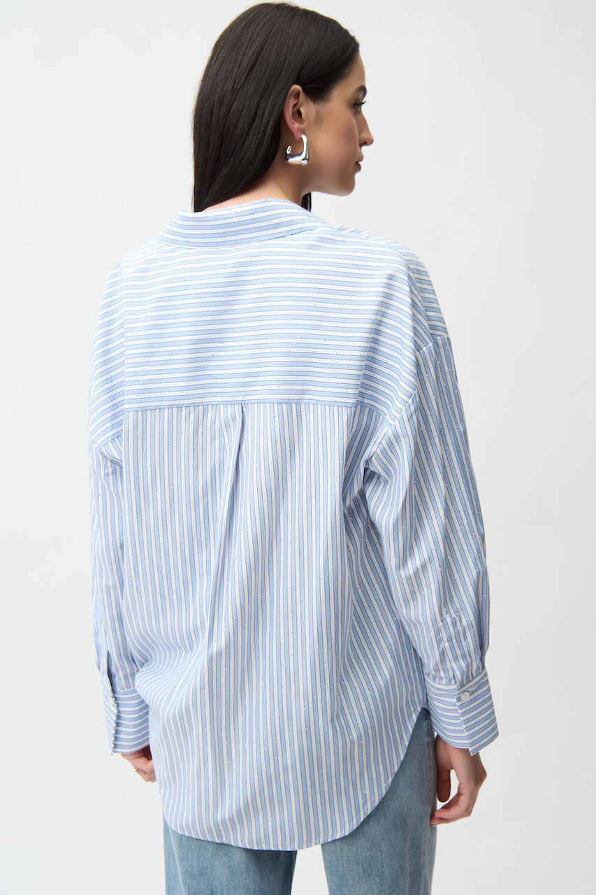 La blouse boxy en Tencel à rayures Joseph Ribkoff | Hots | 261931