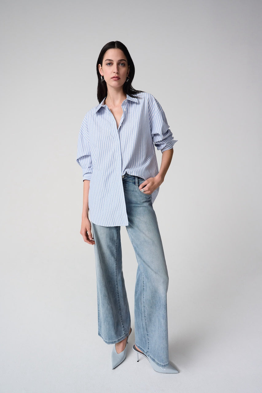 La blouse boxy en Tencel à rayures Joseph Ribkoff | Hots | 261931