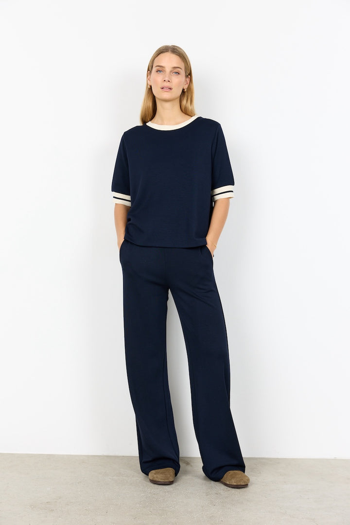 Le t-shirt bordure côtelée Soya Concept | 27436