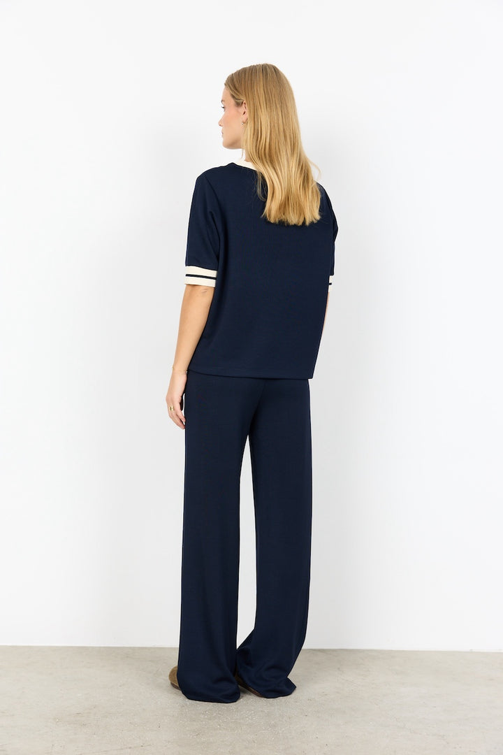 Le t-shirt bordure côtelée Soya Concept | 27436